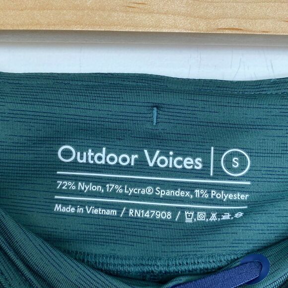 Outdoor Voices Womens Green Mid Rise Ankle Leggings Size S Workout Compression - Picture 4 of 6